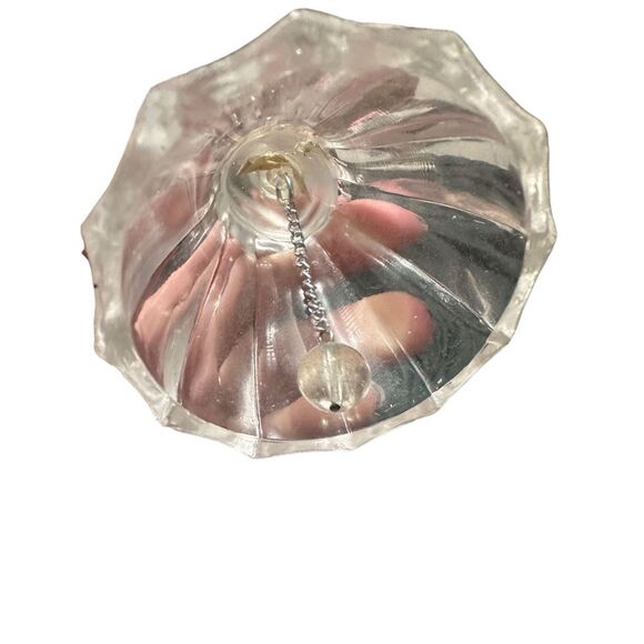 Vintage Frosted Crystal Glass Lead Hands Bell Religious  Praying Oddity Decor - Picture 3 of 8